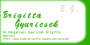 brigitta gyuricsek business card